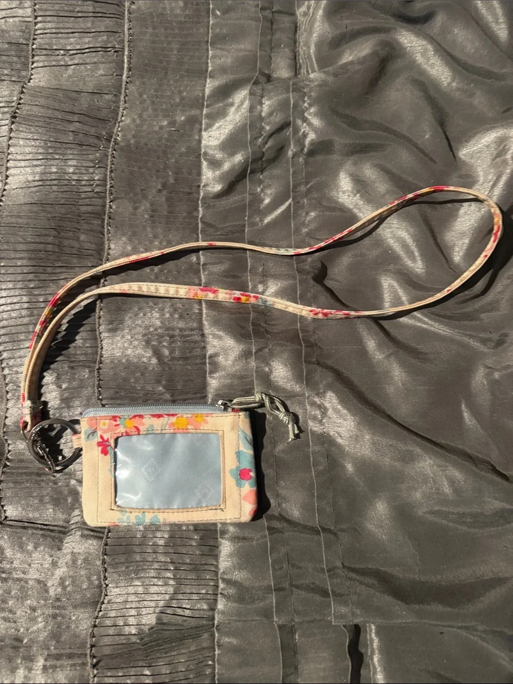 Vera Bradley Floral Wristlet ID Holder with Clear Window